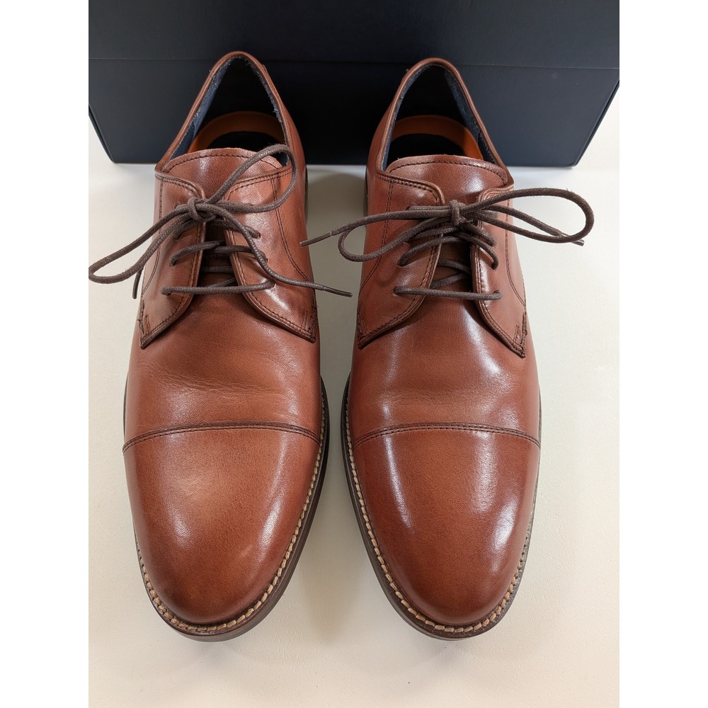 Cole Haan Mens Lenox Hill Cap Ox British Tan Leather Dress Shoes C11632 Size 8 M